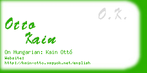 otto kain business card