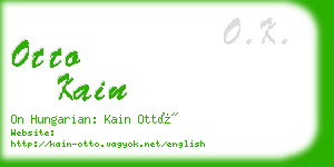 otto kain business card